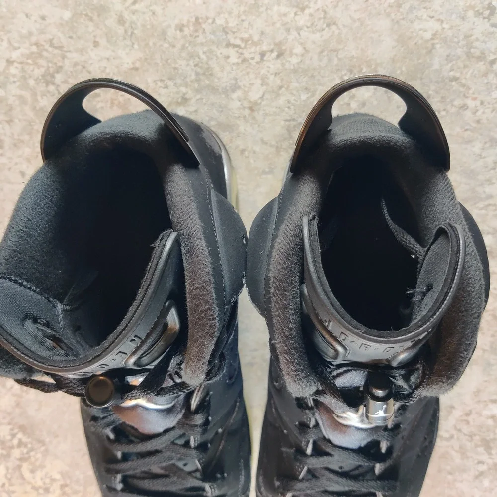 Jordan 6 Chrome Sneakers Men's‎ Size 11 Black Silver Basketball Shoes